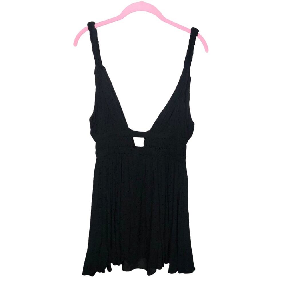 Majorelle Felicity Swiss Dot Black Dress Size Medium